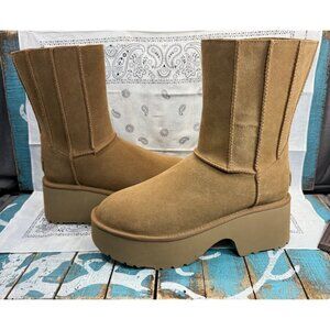 NEW UGG Classic Twin Seam New Heights Side ZIP Boot Chestnut 1158313 Womens 9